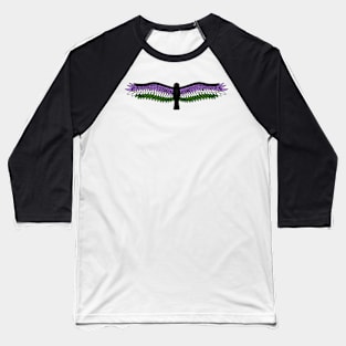 Fly With Pride, Raven Series - Genderqueer Baseball T-Shirt